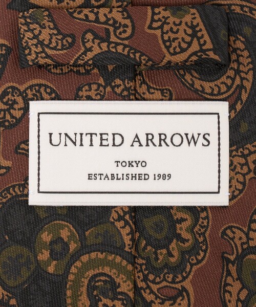 UNITED ARROWS（ユナイテッドアローズ）の「ペイズリー プリント ネクタイ（ネクタイ・メンズ・ダークオレンジ/ネイビー・FREE）」の8枚目の写真