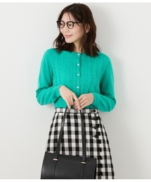 NEWYORKER（ニューヨーカー）の「コンパクトギザコットン ケーブルクルーネックカーディガン（カーディガン/ボレロ）」