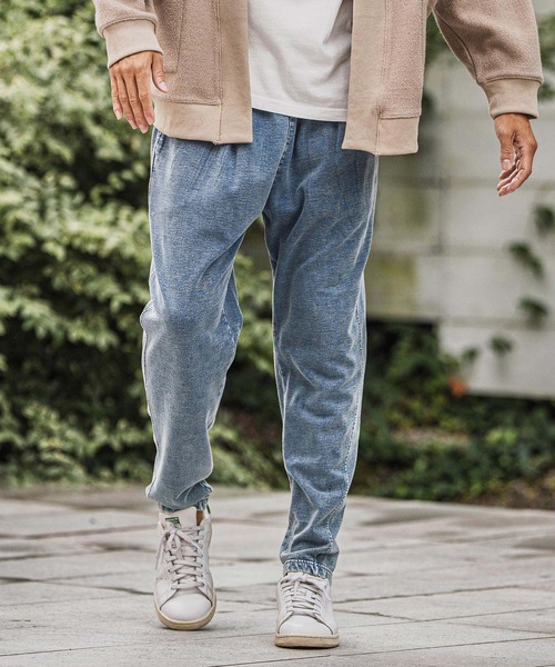 CAMBIO(カンビオ)の「mp13914-Chemical Wash Indigo Sweat Tuck Pants スウェットパンツ(スウェットパンツ・メンズ・インディゴブルー/ブルー・S/M/L)」の11枚目の写真