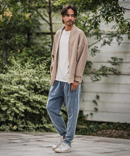 CAMBIO(カンビオ)の「mp13914-Chemical Wash Indigo Sweat Tuck Pants スウェットパンツ(スウェットパンツ・メンズ・インディゴブルー/ブルー・S/M/L)」の16枚目の写真
