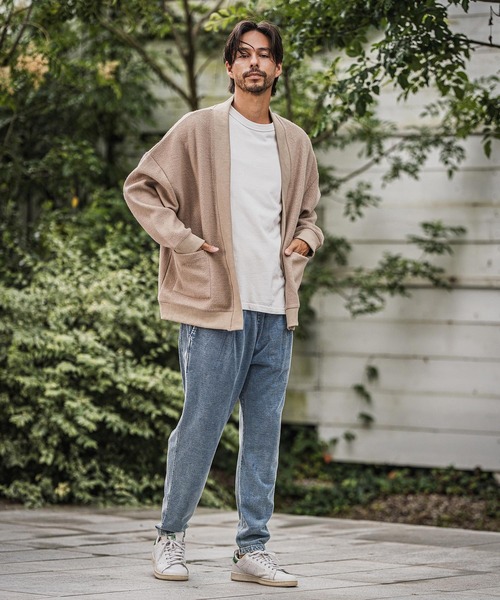 CAMBIO(カンビオ)の「mp13914-Chemical Wash Indigo Sweat Tuck Pants スウェットパンツ(スウェットパンツ・メンズ・インディゴブルー/ブルー・S/M/L)」の17枚目の写真