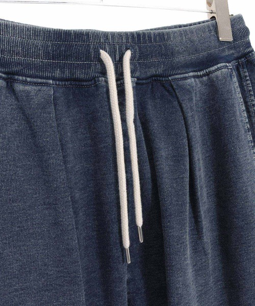 CAMBIO(カンビオ)の「mp13914-Chemical Wash Indigo Sweat Tuck Pants スウェットパンツ(スウェットパンツ・メンズ・インディゴブルー/ブルー・S/M/L)」の22枚目の写真