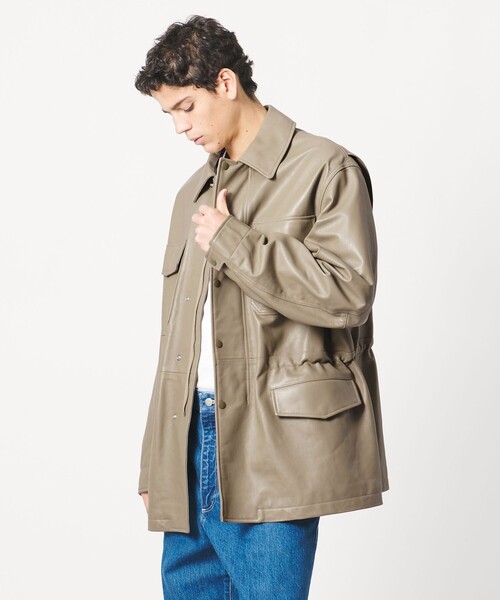 LOEFF レザー ジャケット(UNISEX/サイズ0) LOEFF＞ラムレザー フライトジャケット UNISEX（ブルゾン）｜LOEFF