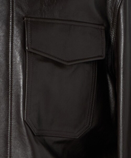 LOEFF（ロエフ）の「＜LOEFF＞ラムレザー フィールド ジャケット UNISEX（その他アウター・レディース・ダークブラウン/ブラック/ライトグレー/オリーブ・0/00/1/2）」の18枚目の写真