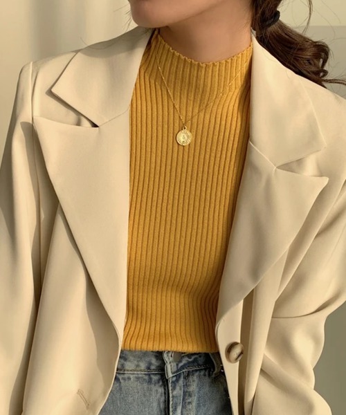 VIBGYOR（ヴィブジョー）の「urbanfemine./ノースリーブニット U7037（ニット/セーター・レディース・ブラック/イエロー/ホワイト/グリーン/グレー/ベージュ・FREE）」の8枚目の写真