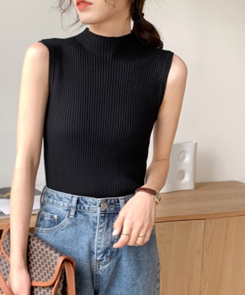 VIBGYOR（ヴィブジョー）の「urbanfemine./ノースリーブニット U7037（ニット/セーター・レディース・ブラック/イエロー/ホワイト/グリーン/グレー/ベージュ・FREE）」の11枚目の写真