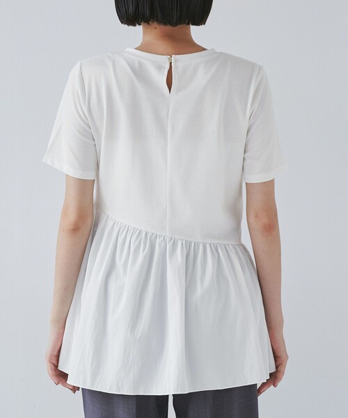 VIS（ビス）の「ペプラムドッキングプルオーバー（Tシャツ/カットソー・レディース・チャコールグレー/オフホワイト/ブラック・FREE）」の19枚目の写真