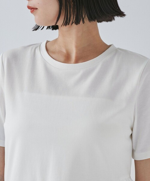 VIS（ビス）の「ペプラムドッキングプルオーバー（Tシャツ/カットソー・レディース・チャコールグレー/オフホワイト/ブラック・FREE）」の20枚目の写真