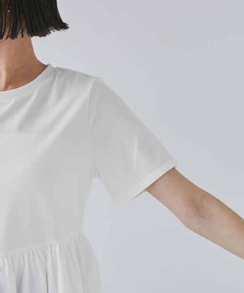 VIS（ビス）の「ペプラムドッキングプルオーバー（Tシャツ/カットソー・レディース・チャコールグレー/オフホワイト/ブラック・FREE）」の21枚目の写真