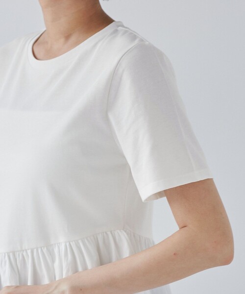 VIS（ビス）の「ペプラムドッキングプルオーバー（Tシャツ/カットソー・レディース・チャコールグレー/オフホワイト/ブラック・FREE）」の22枚目の写真