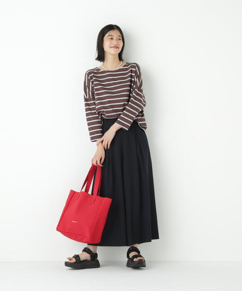 human woman（ヒューマンウーマン）の「◆コットンガスボイルバラシャタックスカーチョ（その他パンツ・レディース・ネイビー/ベージュ系その他・SMALL/MEDIUM）」の20枚目の写真