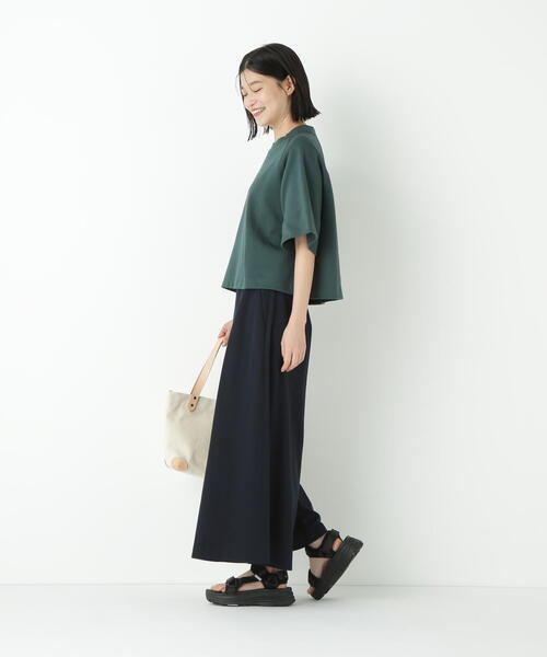 human woman（ヒューマンウーマン）の「◆コットンガスボイルバラシャタックスカーチョ（その他パンツ・レディース・ネイビー/ベージュ系その他・SMALL/MEDIUM）」の22枚目の写真