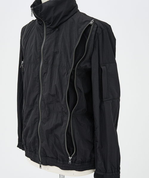 5351 POUR LES HOMMES（ゴーサンゴーイチプールオム）の「【セットアップ対応 / 軽量】パラシュート ジップフーディー / ブルゾン（ブルゾン・メンズ・グレー/ブラック・44/46/48/50）」の4枚目の写真