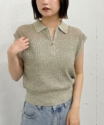 カールヤーンハーフＺＩＰノースリニット