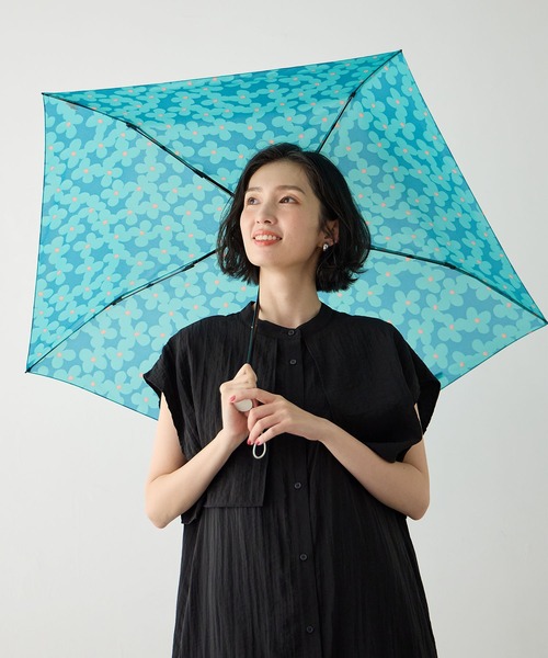 Ralph's 折りたたみ傘 グリーン 花柄 POLO RALPH LAUREN（ポロ・ラルフローレン） 折りたたみ傘 遮光 晴雨