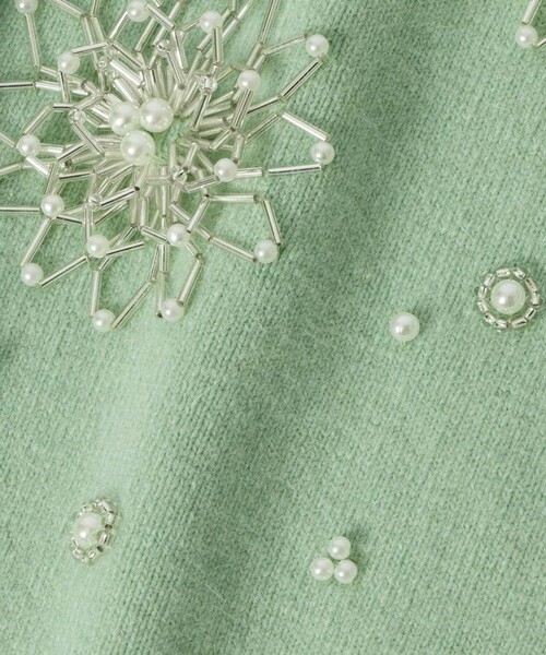 セール】【LOULOU WILLOUGHBY】ビーズフラワーカーディガン