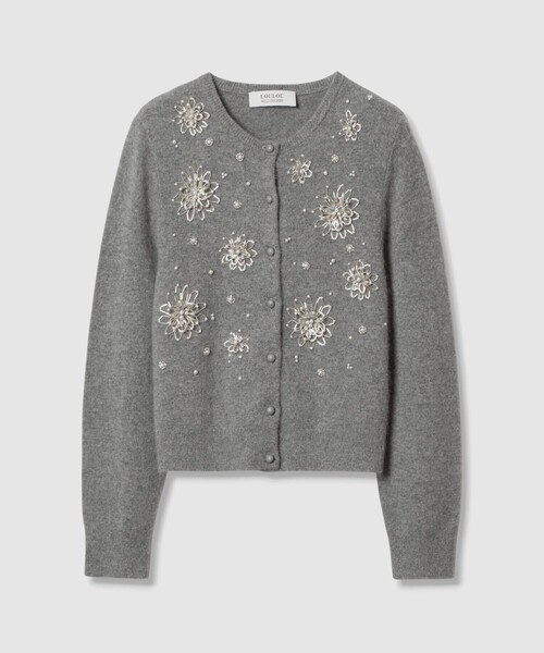 LOULOU WILLOUGHBY】ビーズフラワーカーディガン（カーディガン