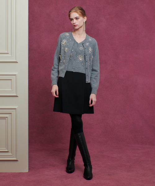 【LOULOU WILLOUGHBY】ビーズフラワーカーディガン LOULOU WILLOUGHBY】ビーズフラワー