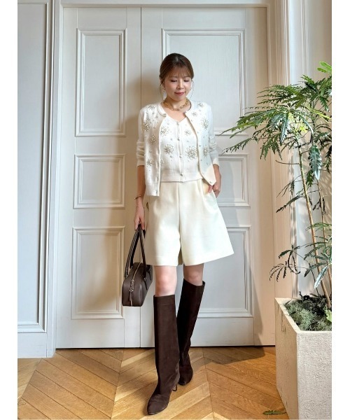 セール】【LOULOU WILLOUGHBY】ビーズフラワーカーディガン