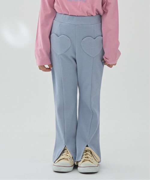 Lycee mine(리세마인)의 「【토모빵】하트 포켓 밑단 슬릿 플레어 팬츠(그 외 팬츠)」｜블루 그레이