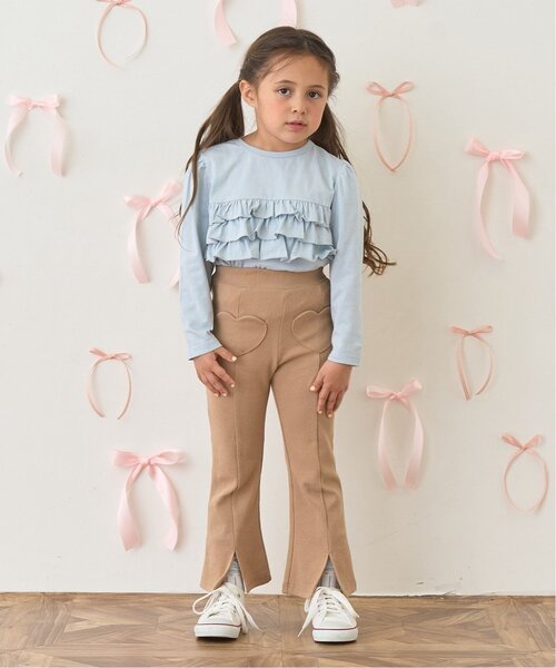 Lycee mine(リセマイン)の「【ともパン】ハートポケット裾スリットフレアパンツ【子供服】【キッズ】【女の子】(その他パンツ・キッズ・ブルーグレー/ピンク/Moca/ライトグレー/ブラック/ライラック・120cm/110cm/100cm/130cm/140cm)」の21枚目の写真