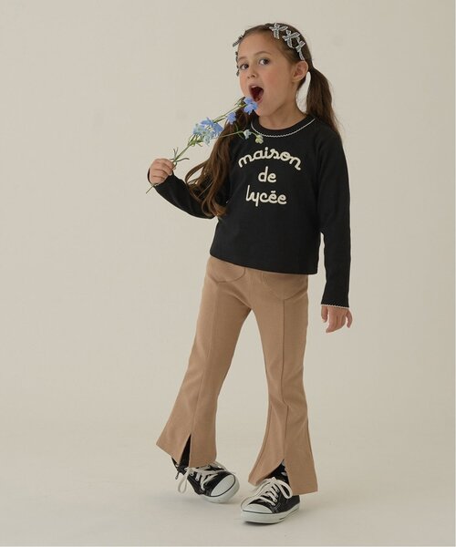 Lycee mine(リセマイン)の「【ともパン】ハートポケット裾スリットフレアパンツ【子供服】【キッズ】【女の子】(その他パンツ・キッズ・ブルーグレー/ピンク/Moca/ライトグレー/ブラック/ライラック・120cm/110cm/100cm/130cm/140cm)」の19枚目の写真