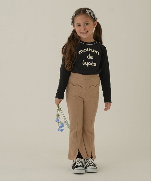 Lycee mine(リセマイン)の「【ともパン】ハートポケット裾スリットフレアパンツ【子供服】【キッズ】【女の子】(その他パンツ・キッズ・ブルーグレー/ピンク/Moca/ライトグレー/ブラック/ライラック・120cm/110cm/100cm/130cm/140cm)」の18枚目の写真