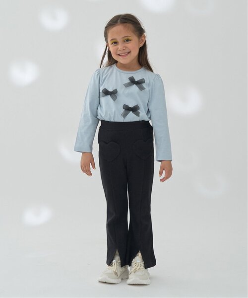 Lycee mine(リセマイン)の「【ともパン】ハートポケット裾スリットフレアパンツ【子供服】【キッズ】【女の子】(その他パンツ・キッズ・ブルーグレー/ピンク/Moca/ライトグレー/ブラック/ライラック・120cm/110cm/100cm/130cm/140cm)」の16枚目の写真