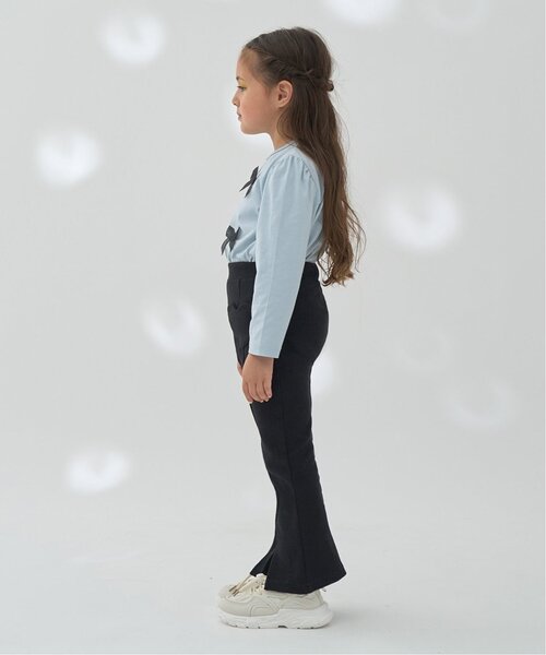 Lycee mine(リセマイン)の「【ともパン】ハートポケット裾スリットフレアパンツ【子供服】【キッズ】【女の子】(その他パンツ・キッズ・ブルーグレー/ピンク/Moca/ライトグレー/ブラック/ライラック・120cm/110cm/100cm/130cm/140cm)」の15枚目の写真