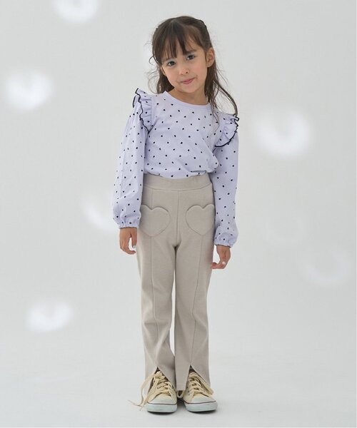 Lycee mine(リセマイン)の「【ともパン】ハートポケット裾スリットフレアパンツ【子供服】【キッズ】【女の子】(その他パンツ・キッズ・ブルーグレー/ピンク/Moca/ライトグレー/ブラック/ライラック・120cm/110cm/100cm/130cm/140cm)」の13枚目の写真