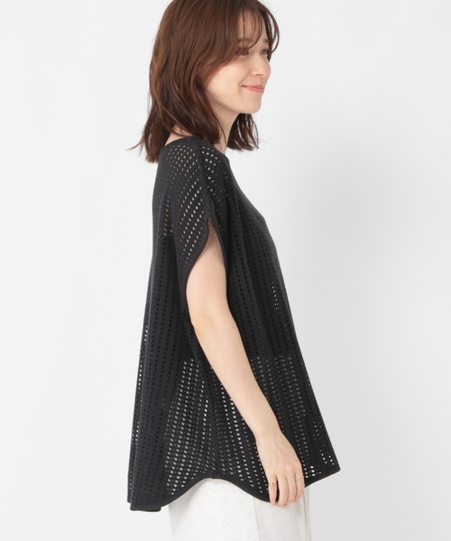 studio CLIP(スタディオクリップ)の「メッシュフレンチスリーブプルオーバー(Tシャツ/カットソー・レディース・ブラック/ベージュ/オフホワイト・FREE)」の13枚目の写真