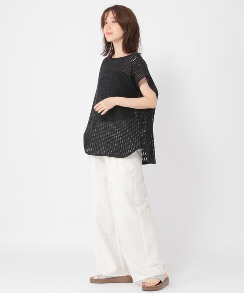 studio CLIP(スタディオクリップ)の「メッシュフレンチスリーブプルオーバー(Tシャツ/カットソー・レディース・ブラック/ベージュ/オフホワイト・FREE)」の19枚目の写真