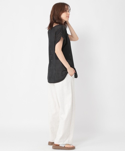 studio CLIP(スタディオクリップ)の「メッシュフレンチスリーブプルオーバー(Tシャツ/カットソー・レディース・ブラック/ベージュ/オフホワイト・FREE)」の20枚目の写真