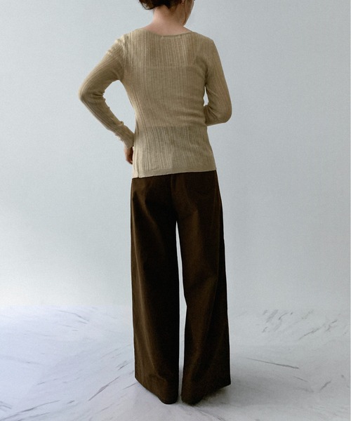 on:nue（オンニュ）の「【on:nue】[着用動画あり！/5色展開/3サイズ展開]  ワンタックツイルパンツ /2025 AW COLLECTION（その他パンツ・レディース・ブラウン/ベージュ/ライトグレー/ネイビー/グレー・MEDIUM/SMALL/LARGE）」の11枚目の写真