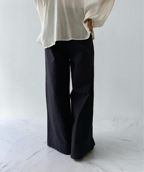 on:nue（オンニュ）の「【on:nue】[着用動画あり！/5色展開/3サイズ展開]  ワンタックツイルパンツ /2025 AW COLLECTION（その他パンツ・レディース・ブラウン/ベージュ/ライトグレー/ネイビー/グレー・MEDIUM/SMALL/LARGE）」の22枚目の写真