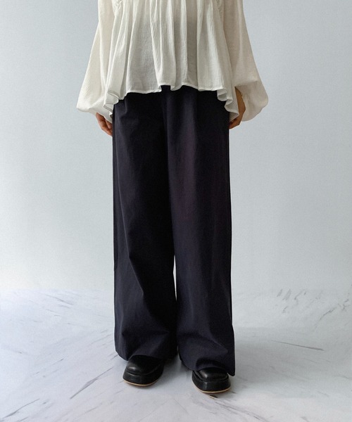 on:nue（オンニュ）の「【on:nue】[着用動画あり！/5色展開/3サイズ展開]  ワンタックツイルパンツ /2025 AW COLLECTION（その他パンツ・レディース・ブラウン/ベージュ/ライトグレー/ネイビー/グレー・MEDIUM/SMALL/LARGE）」の20枚目の写真