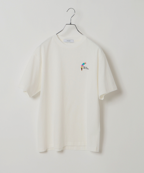 B.C STOCK(ベーセーストック)の「HETAUMA アイスクリーム 半袖Tシャツ(Tシャツ/カットソー・メンズ・グリーン/アイボリー/ブルー系その他・MEDIUM/LARGE)」の2枚目の写真