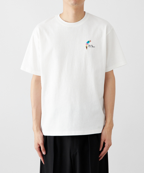 B.C STOCK(ベーセーストック)の「HETAUMA アイスクリーム 半袖Tシャツ(Tシャツ/カットソー・メンズ・グリーン/アイボリー/ブルー系その他・MEDIUM/LARGE)」の4枚目の写真