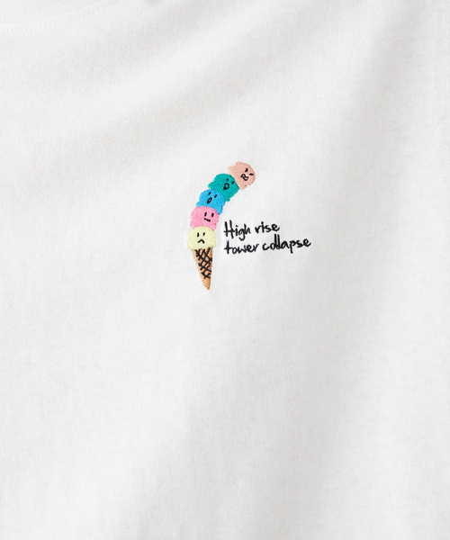 B.C STOCK(ベーセーストック)の「HETAUMA アイスクリーム 半袖Tシャツ(Tシャツ/カットソー・メンズ・グリーン/アイボリー/ブルー系その他・MEDIUM/LARGE)」の11枚目の写真