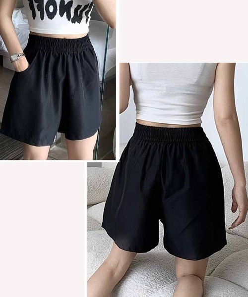 shoppinggo(ショッピングゴー)の「ショートパンツ レディース ハーフパンツ ガウチョパンツ ボトムス ゆったり リラックス 五分丈(その他パンツ・レディース・ピンク/グリーン/キャメル/ブラック/ベージュ・L/M)」の19枚目の写真