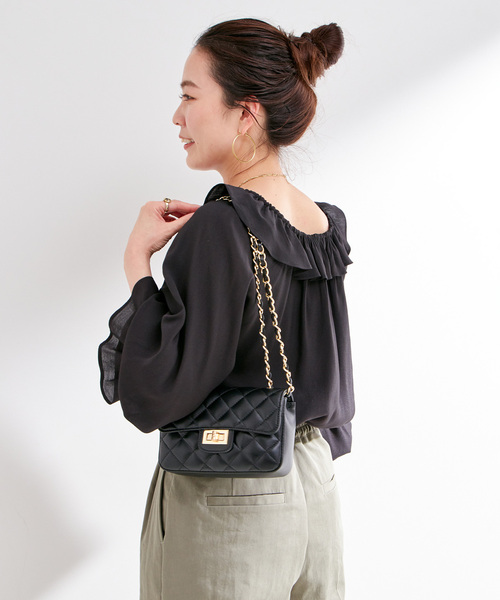 B.C STOCK（ベーセーストック）の「手洗い可 / フリルカラーブラウス（シャツ/ブラウス・レディース・ブラック/イエロー・FREE）」の8枚目の写真