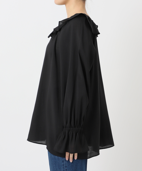 B.C STOCK（ベーセーストック）の「手洗い可 / フリルカラーブラウス（シャツ/ブラウス・レディース・ブラック/イエロー・FREE）」の18枚目の写真