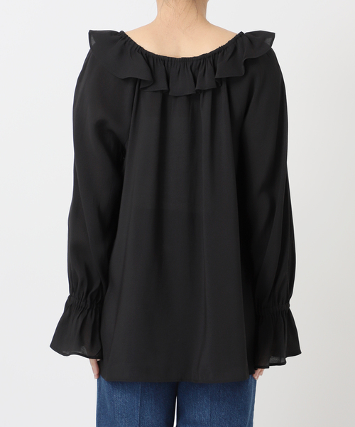 B.C STOCK（ベーセーストック）の「手洗い可 / フリルカラーブラウス（シャツ/ブラウス・レディース・ブラック/イエロー・FREE）」の19枚目の写真