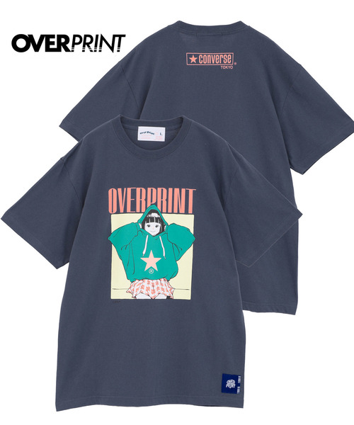 over print(オーバープリント)の「【over print】HOODIE GIRL TEE (古塔つみ)(Tシャツ/カットソー・レディース・ホワイト/ブラック/ネイビー/ブラウン/グレー/オレンジ/グリーン/バーガンディー/ブルーグリーン・MEDIUM/LARGE)」の6枚目の写真