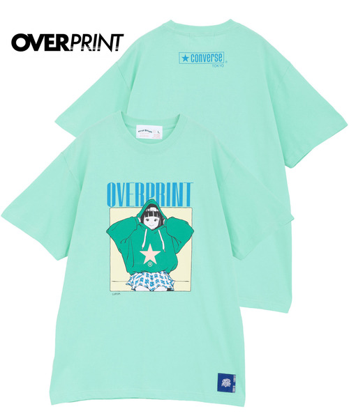 over print(オーバープリント)の「【over print】HOODIE GIRL TEE (古塔つみ)(Tシャツ/カットソー・レディース・ホワイト/ブラック/ネイビー/ブラウン/グレー/オレンジ/グリーン/バーガンディー/ブルーグリーン・MEDIUM/LARGE)」の5枚目の写真