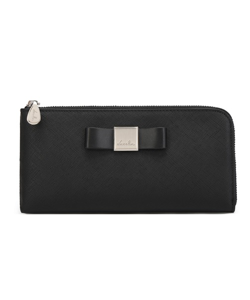 dazzlin(ダズリン)の「【dazzlin/ダズリン】バレッタリボン L字ファスナー長財布(財布・レディース・グレー/ブラック/ダークブラウン/ベージュ/ミント・FREE)」の2枚目の写真