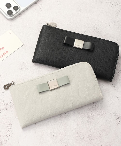dazzlin(ダズリン)の「【dazzlin/ダズリン】バレッタリボン L字ファスナー長財布(財布・レディース・グレー/ブラック/ダークブラウン/ベージュ/ミント・FREE)」の15枚目の写真