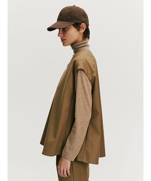 Mila Owen（ミラオーウェン）の「【セットアイテム】フレアベストタートルニットパンツSET UP（その他パンツ・レディース・ブラック/マルチ/ベージュ・0/1）」の4枚目の写真