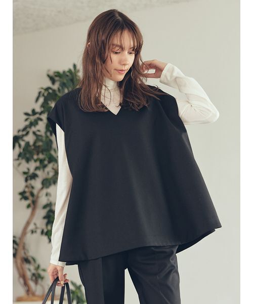 Mila Owen（ミラオーウェン）の「【セットアイテム】フレアベストタートルニットパンツSET UP（その他パンツ・レディース・ブラック/マルチ/ベージュ・0/1）」の14枚目の写真