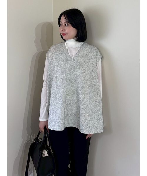 Mila Owen（ミラオーウェン）の「【セットアイテム】フレアベストタートルニットパンツSET UP（その他パンツ・レディース・ブラック/マルチ/ベージュ・0/1）」の10枚目の写真